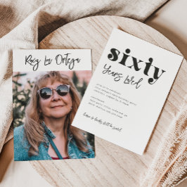 60番目の誕生日招待状 |写真60誕生日 招待状