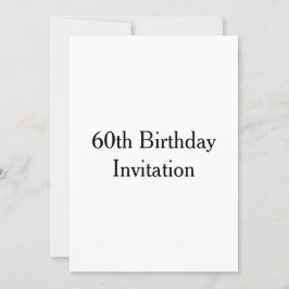 60番目の誕生日招待状 招待状