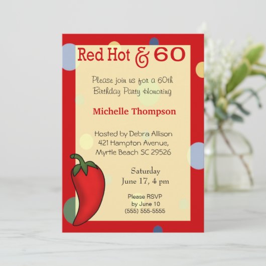 60番目の誕生日招待状 招待状 (スタンド正面)