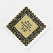 60番目の誕生日番号パターンホタテ黒金ゴールド (コーナー)