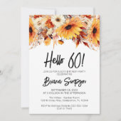 60番目の誕生日秋フローラ 招待状 (正面)