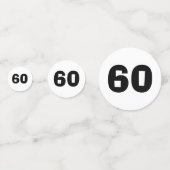 60番目の誕生日紙吹雪 コンフェッティ (正面)