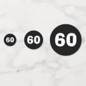 60番目の誕生日紙吹雪 コンフェッティ (裏面)