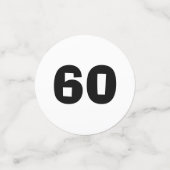 60番目の誕生日紙吹雪 コンフェッティ (スモール正面)