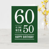 60番目の誕生日編集可能カラー60が新しい50 カード (黄色い花)
