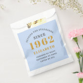 60番目の誕生日1962エレガント金ゴールドブルーグレー フェイバーバッグ (封をした状態)