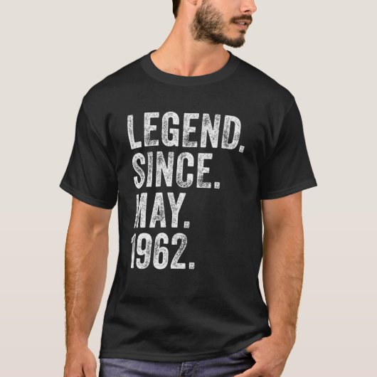 60番目の誕生日5生まれ月60年の伝説1962年以来 Tシャツ (正面)