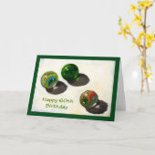 60番目の誕生日:まだビー玉がある カード (黄色い花)