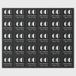 60番目の誕生日-インスパイアアールデコ検索"60"，名前 ラッピングペーパー