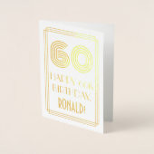 60番目の誕生日-インスパイアアールデコ検索"60" & Name 箔カード (正面)