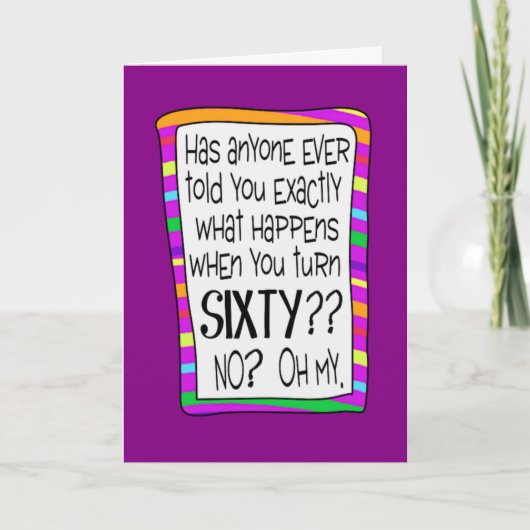 60番目の誕生日 カード (正面)