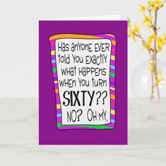 60番目の誕生日 カード (黄色い花)