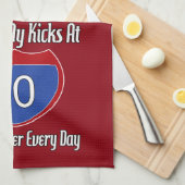 60番目の誕生日 キッチンタオル (四つ折り)