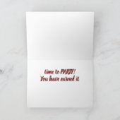 **60番目の誕生日**パーティーの獲得 カード (内部)