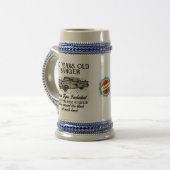 60番目の誕生日·レトロ·カー·バンジャー名の追加日 ビールジョッキ (正面左)