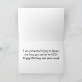 **60番目の誕生日** KATIEは疲れ果ててしまいます カード (内部)