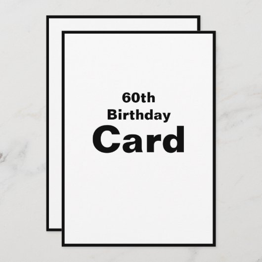60番目の60番目の60 66-0誕生日カード カード (正面/裏面)