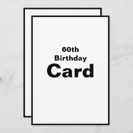 60番目の60番目の60 66-0誕生日カード カード