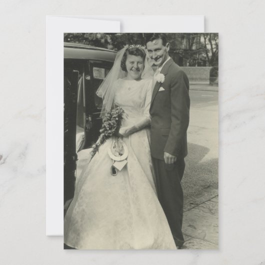 60番目の | 75周年記念写真結婚バラ 招待状 (裏面)