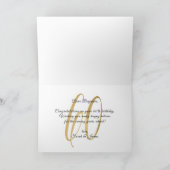 60番目エレガントの誕生日金ゴールドとブラック カード (内部)