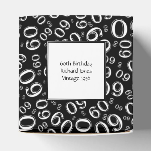 60番目模様ブラック/ホワイト フェイバーボックス (上部)