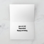 「60番目」の誕生日は間違いなく混乱しているカード カード (内部)