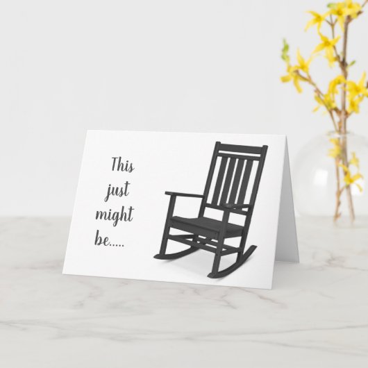 60番素晴らし目の誕生日用の「椅子」 カード (黄色い花)