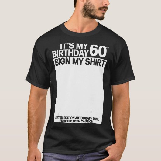 60番誕生日サイン60番誕生日S Tシャツ (正面)