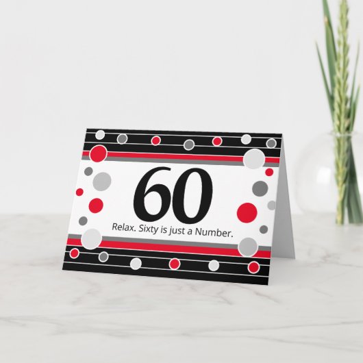 60番誕生日ユーモアのあるカード!カード カード (正面)