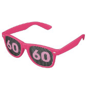 60番誕生日60ピンクパーティサングラス レトロサングラス (アングル)
