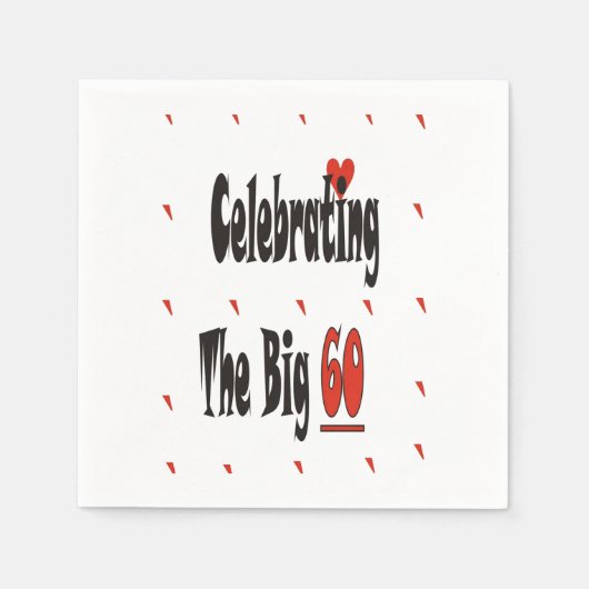 60祝の大物 スタンダードカクテルナプキン (正面)