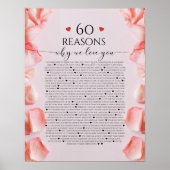 60私たちがあなたに贈り物を愛する理由、花びらピンク ポスター (正面)