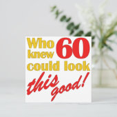 60笑わされるバースデーパーティ招待状 招待状 (スタンド正面)