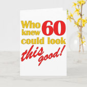 60笑わされる番目の誕生日 カード (黄色い花)