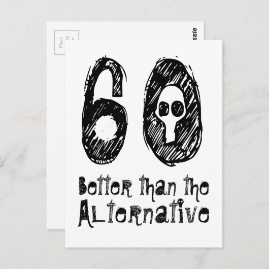 60第60期誕生日Q06おもしろいより優れた製品 ポストカード (正面/裏面)