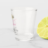 60素敵なピンクの金ゴールド60th誕生日パーティーのお願い ショットグラス (右)