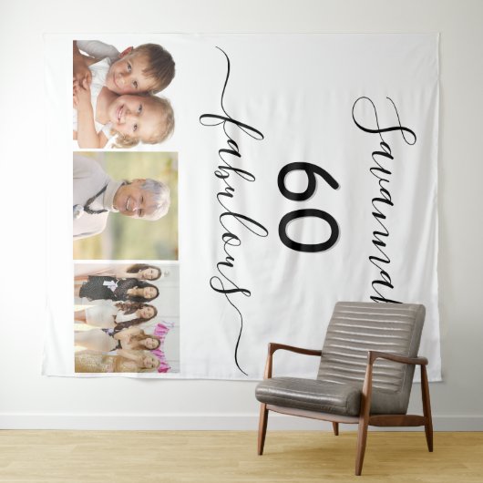 60素晴らしいカスタムフォトサプライズパーティー タペストリー (インサイチュ(横))
