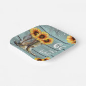 60素晴らしいカントリー素朴サンフラワーブーツカスタム ペーパープレート (傾斜あり)