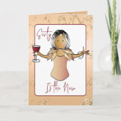 60素晴らしいグリッタースパークルワイン60誕生日 カード (正面)