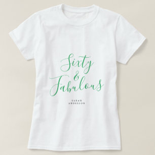 60素晴らしいグリーン名前をカスタムする60誕生日ギフト Tシャツ