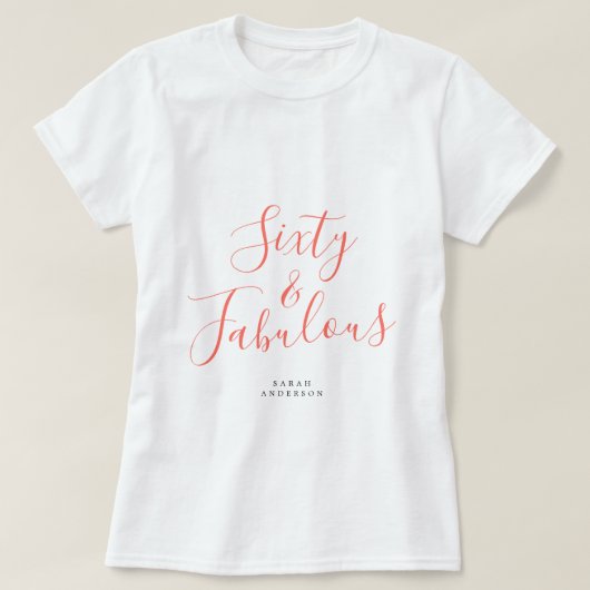 60素晴らしいサンゴ名前をカスタムする60th誕生日ギフト tシャツ (デザイン正面)