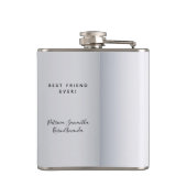 60素晴らしい誕生日シルバーモノグラムのスクリプト フラスク (裏面)