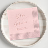 60素晴らしい誕生日パーティーバラ金ゴールド 箔ナプキン