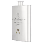 60素晴らしい誕生日モノグラムのスクリプト フラスク (左)