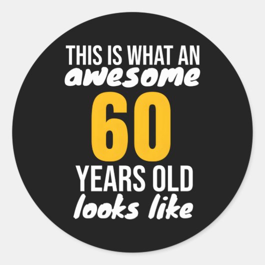 60素晴らしは60Th 60に見える ラウンドシール (正面)