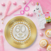 60素晴らし番目の誕生日紙プレート, パーソナライズされた ペーパープレート (パーティー)