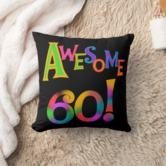 60素晴らし誕生日Tシャツとギフト クッション (ブランケット)