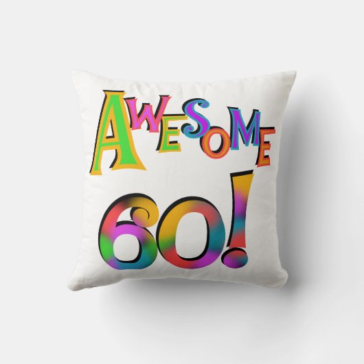 60素晴らし誕生日Tシャツとギフト クッション (裏面)