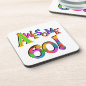 60素晴らし誕生日Tシャツとギフト コースター (左側)