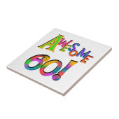 60素晴らし誕生日Tシャツとギフト タイル (側面)